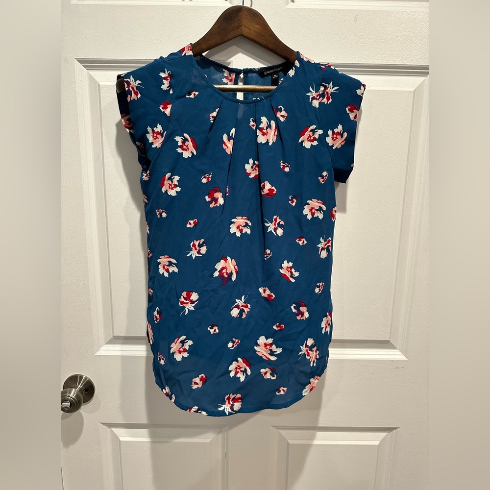 41 Hawthorn Blue Floral Blouse